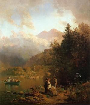 Thomas Hill : Fishing Party in the Mountains